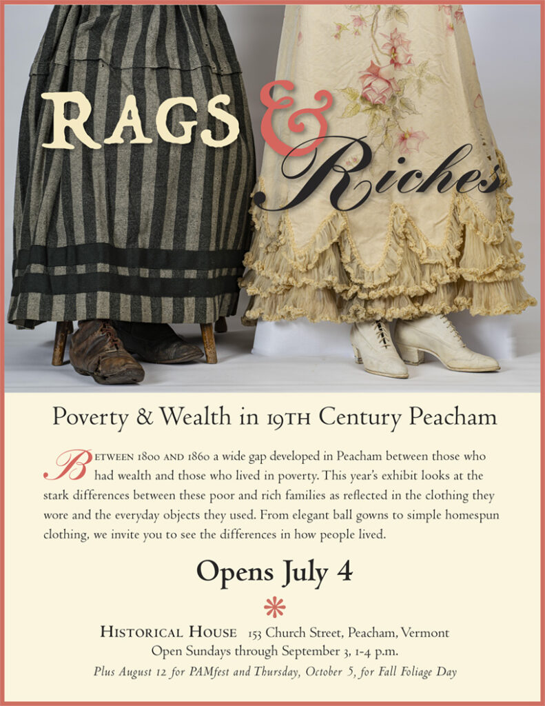 Peacham Historical Association - Summer program 2023: Rags & Riches