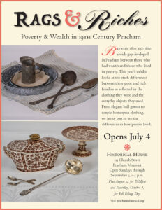 Peacham Historical Association - Summer program 2023: Rags & Riches